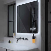 LED Spiegel Quadratisch | Wandschalter-Steuerung | Kaltweißes Licht - Reyze Seria Motivated Model 6